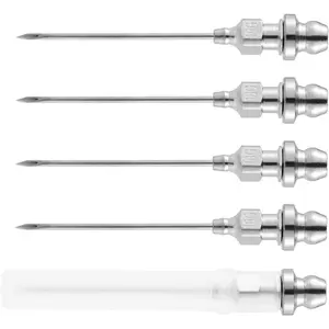 5 Pcs Grease Injector Needle-Small Bearing Grease Needle Nozzle, Portable and Detachable Grease Gun Needle Tip, Grease Fitting For Ball Joints, Air Nozzle - Injecting Grease Tool