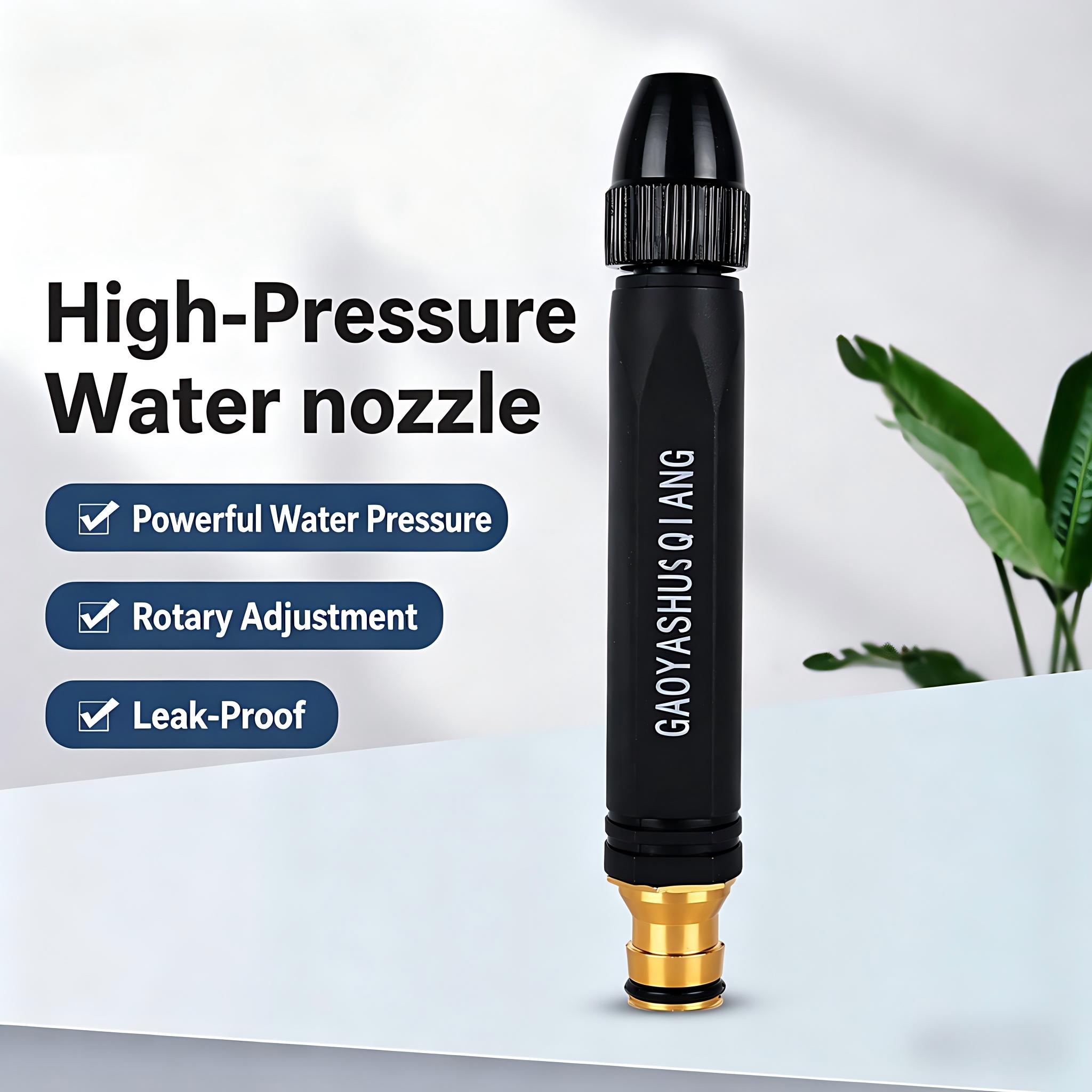 This household high-pressure car wash nozzle,with a booster nozzle and two hose clamps,is a portable handheld sprayer and an essential tool for watering plants and vegetables
