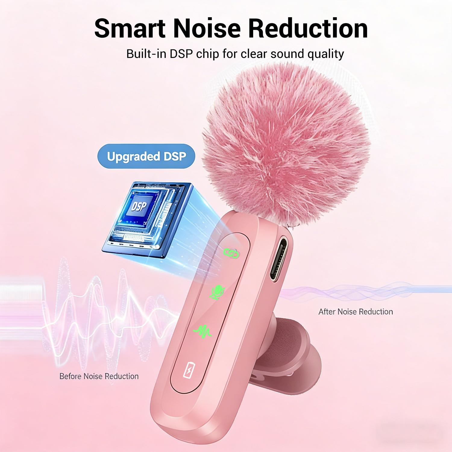 HITOZON Professional Wireless Lavalier Microphone - Rechargeable Lapel Mic with Lightning, Built-in Li-ion Battery, Multi-Device Compatibility, Manufacturer Warranty for iPhone, Android, Cameras, Plug-and-Play Omnidirectional Condenser for Video Recording HITOZON Professional Wireless Lavalier Microphone - Rechargeable Lapel Mic with Lightning, Built-in Li-ion Battery, Multi-Device Compatibility, Manufacturer Warranty for iPhone, Android, Cameras, Plug-and-Play Omnidirectional Condenser for Video Recording