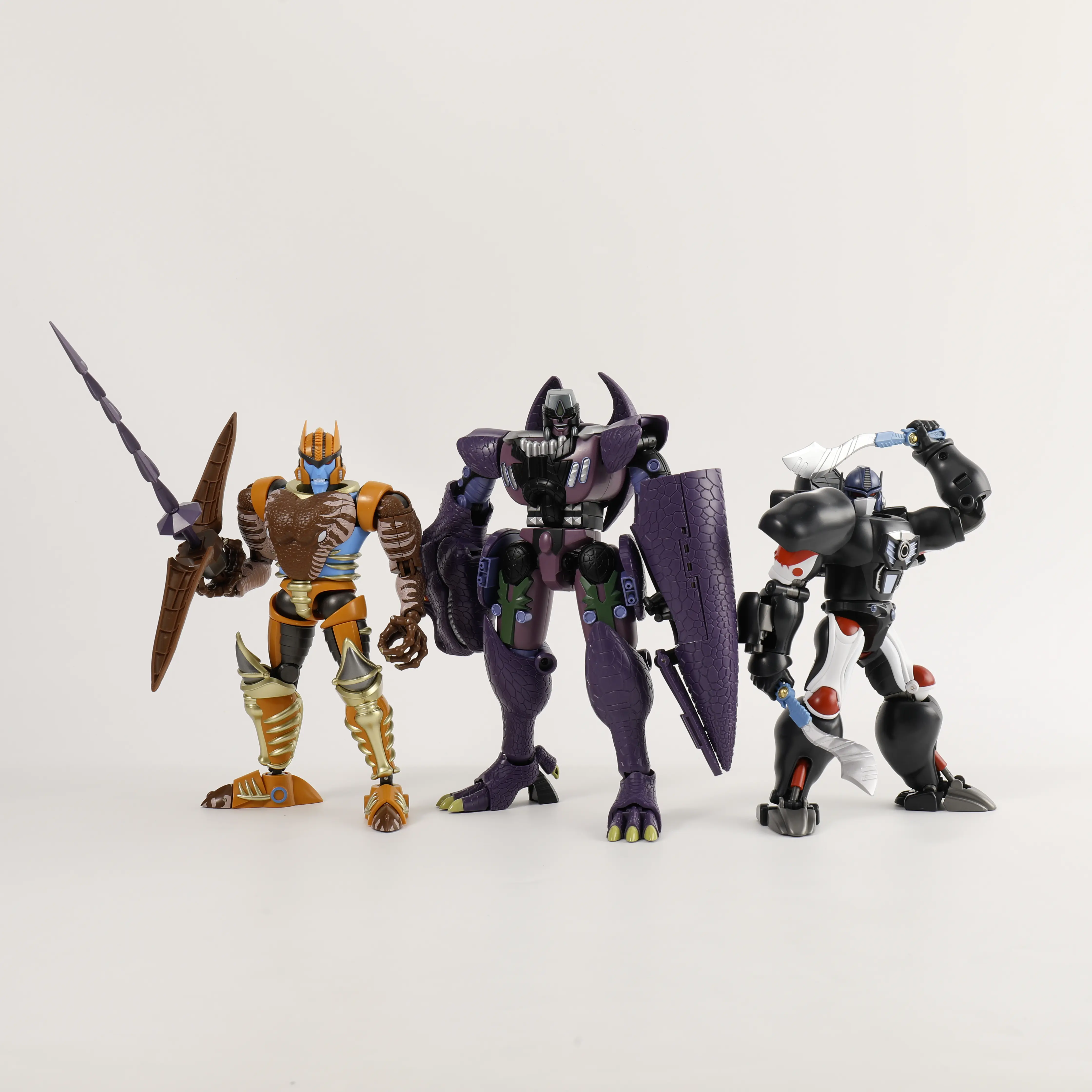 Transformers: Beast Wars AMK Series Action Figure Set - Optimus Primal & Dinobot & Megatron & Blackarachnia Articulated Model Figures, Collectible Figurines, Articulated Figures