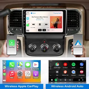 9'' Android 13 Touchscreen Car Radio Replacement for Dodge RAM 1500 2500 3500 (2013-2018, Only Fit Manual AC), 2G RAM 32G ROM, with Wireless CarPlay and Android Auto