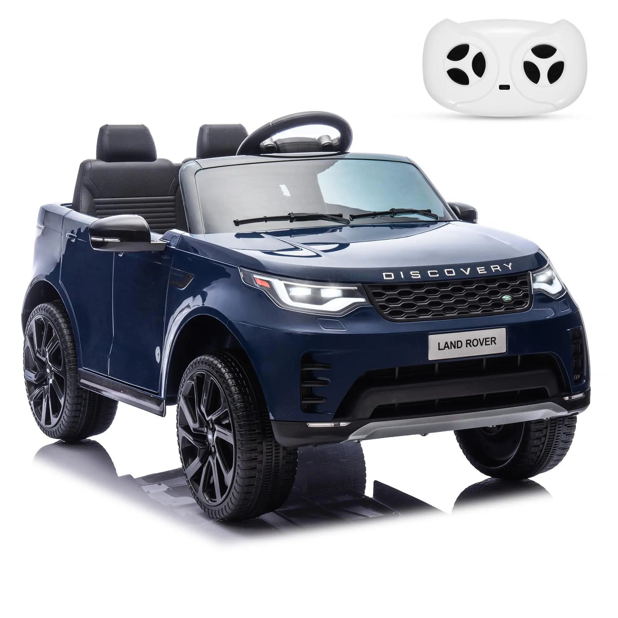 GARVEE 12V Ride On Car Licensed Land Rover Style with 4.5Ah Battery, Dual Motors, 3 Speed Modes, and Enhanced Safety Features in Dark Blue