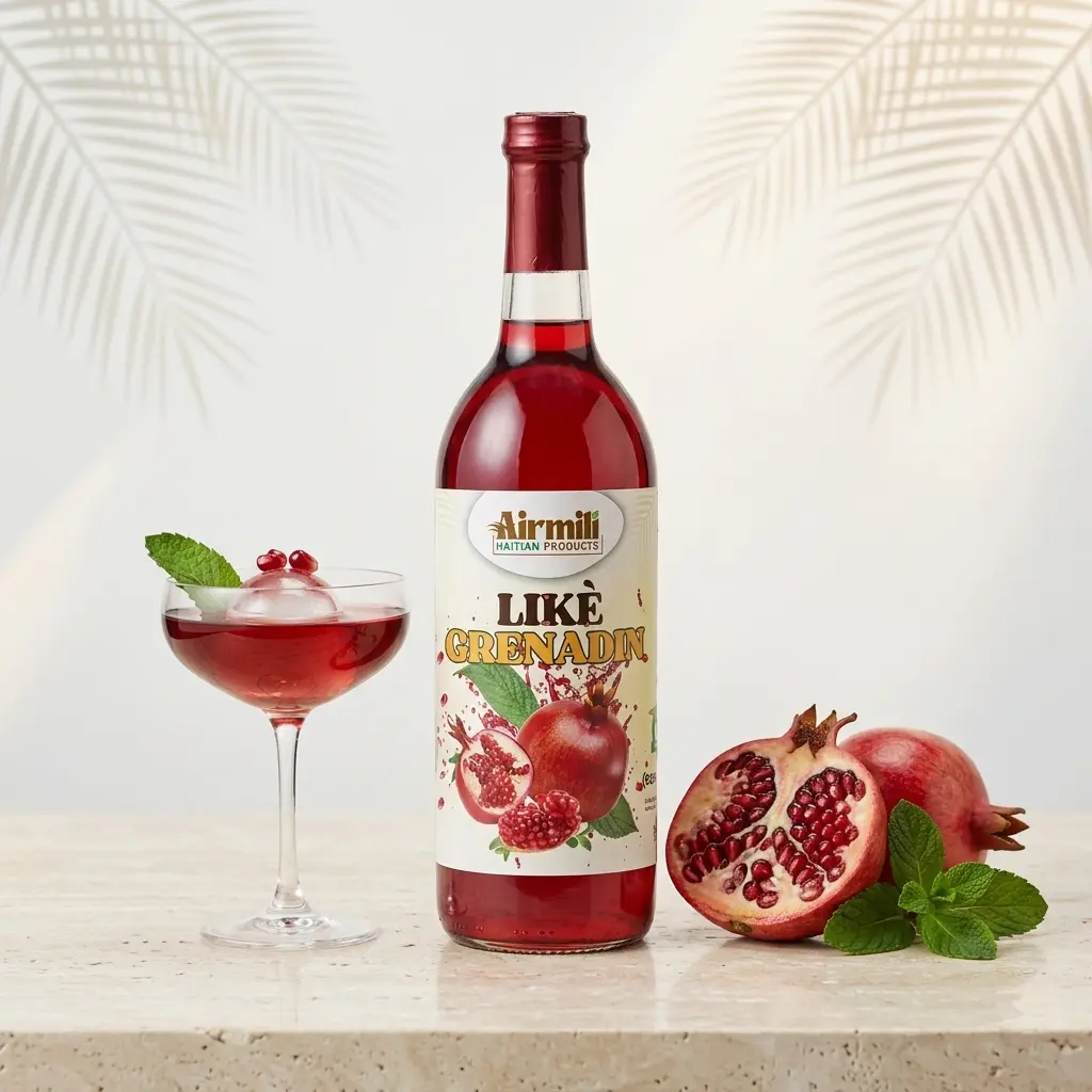 Airmili Like Grenadin - Premium Pomegranate Flavor Drink - Perfect for Refreshing Beverages - Ideal for Parties and Gatherings