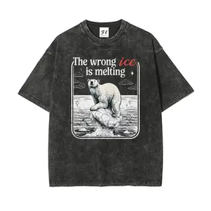 The Wrong ICE Is Melting Shirt, Anti ICE Oversize Unisex Washed T-Shirt for Women and Men's Unisex Fit Batik Cotton Oversize Streetwear Menswear Super Soft Pre-Shrunk Washed Streetwear Shirt t shirt soft cotton vintage streetwear unisex t-shirt