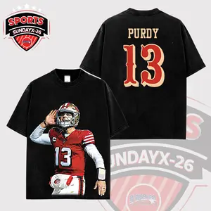 [X-26] Brock Purdy 13 For 49ers Faithful High-Quality 100% Cotton T-Shirt (Made In US), Niner Gang Football Shirt, Game Day Outfits, Gift For Football Fans, Football Graphic Tee