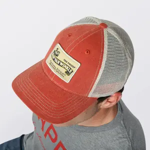 Vintage Pappy Bourbon Label Patch Trucker Hat