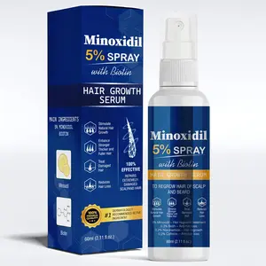 5% Minoxidil Hair Growth Spray Serum  Regrowth For Men And Women Strengthens Thickens Fuller Longer Results Beard Facial Enhancer