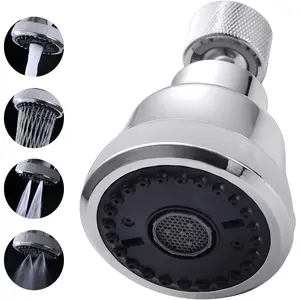 4  Modes Faucet Aerator,360  Faucet Sprayer Attachment,Big Angle Kitchen Faucet Aerator,Swivel Faucet Extender,Sink Sprayer Attachment for faucet,55/64 inch Female Thread (Chrome)