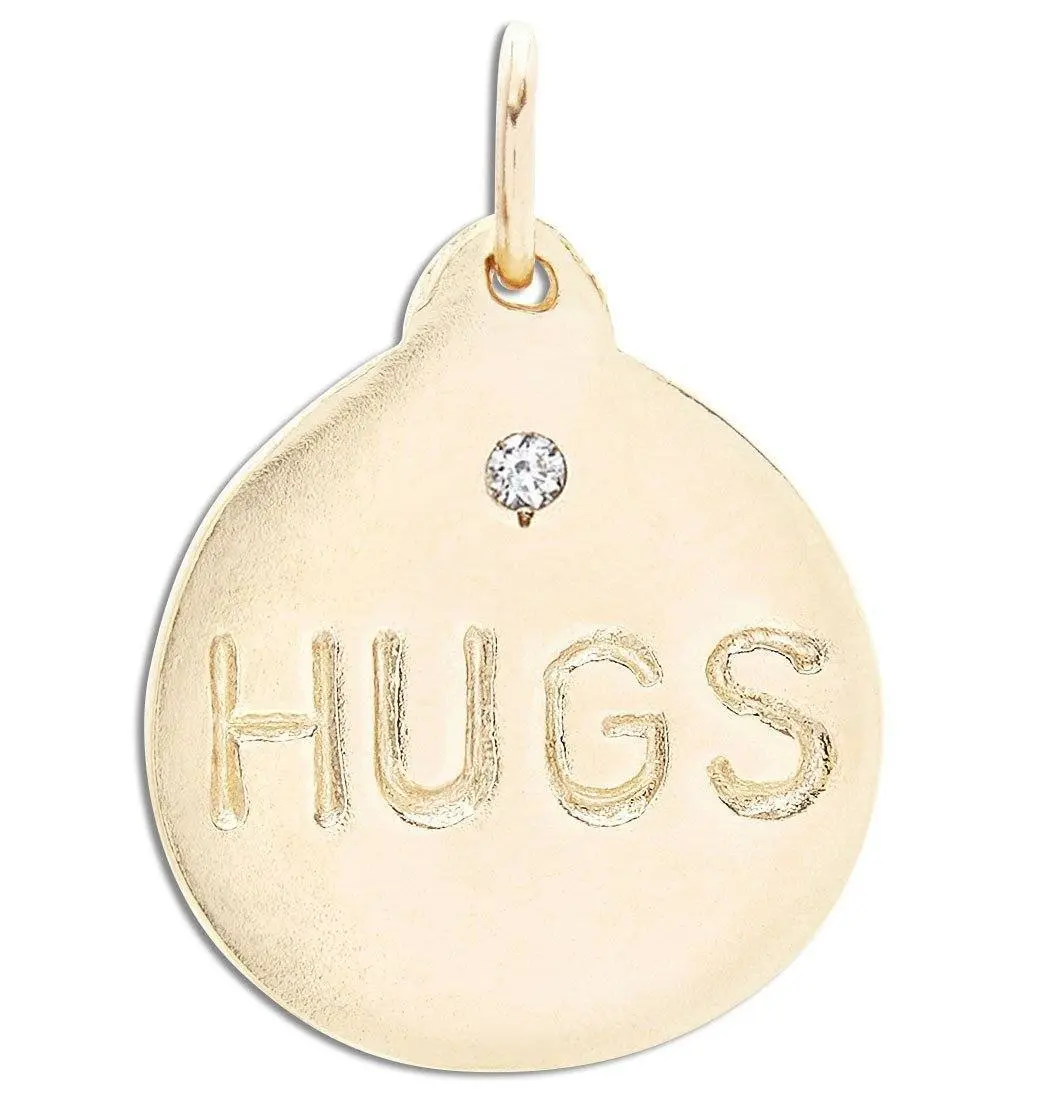 Hugs Disk Charm With Diamond