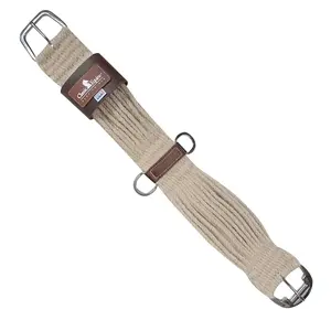 Classic Equine Straight Cinch - Alpaca & Mohair with Stainless Steel Dual Roller Buckles - Multiple Sizes 100 Mohair Natural / 24"