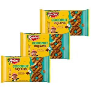 Keebler Coconut Dreams Cookies with Coconut, Caramel & Fudge 8.5 oz - 3 Pack