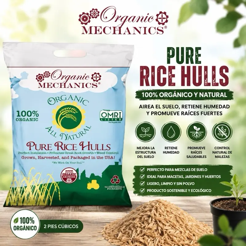 Organic Mechanics Pure Rice Hulls