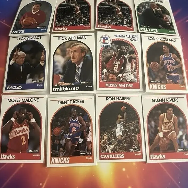 1989 NBA HOOPS Trading Card Set - 60 Cards Including Larry Bird, Isiah Thomas, Trent Tucker & More for Sale