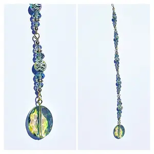Colorful hadmade shiny zebra stripped sun catcher room decor car decor