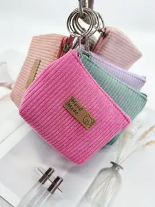 New Women's Mini Handbag Wallet, Corduroy Coin Purse Key Holder, Fashionable Small Bag for Daily Use, Stylish Ladies Accessory