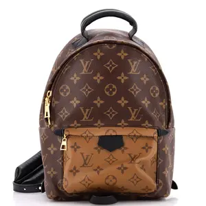 Pre-owned Louis Vuitton Canvas Coated Backpacks Palm Springs Backpack Reverse Monogram Canvas PM by Rebag