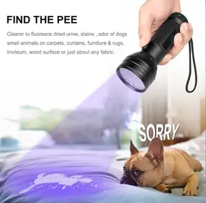 51 LED UV Flashlight Blacklight 395nm Ultraviolet Torch Light For Pet Urine Detection, Scorpion Hunting, Cat Ringworm & Money Counterfeit Check