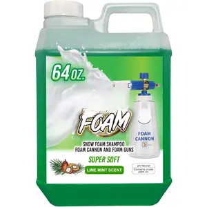 Ultimate Snow   Wash Soap Specialized  Shampoo for  Cannon and  Washer, Safe for  (pH Neutral, 10x Concentrated) lime mint scent (64 oz)