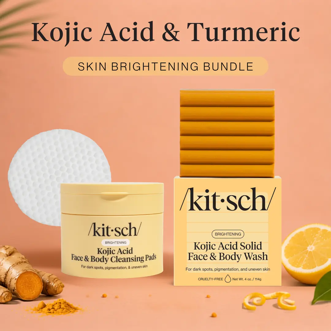 Kojic Acid & Turmeric Powder Bundle for Face & Body | Dark Spots & Discoloration | Troubled Skin & After Spot Care | Soothing & Calming
