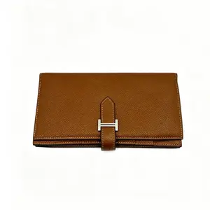 Pre-owned HERMÈS H5 Béarn series long wallet h19612