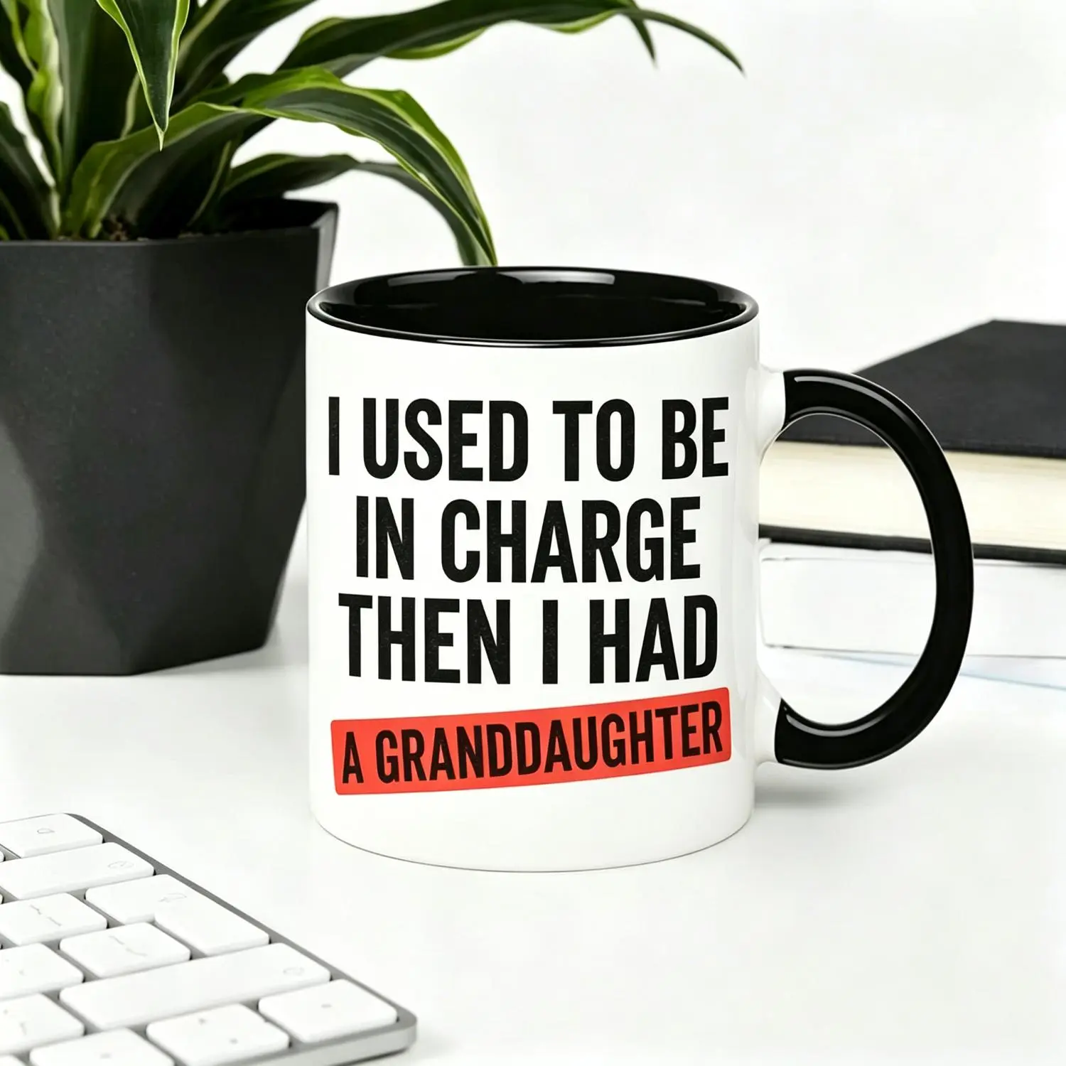 I Used To Be In Charge Then I Had A Granddaughter Mug Funny Grandma Gift Granddaughter Humor Mug For Nana & Papa - "I Was In Charge Until She Came Along" Funny Gift For Grandparent's Birthday Or Any Occasion