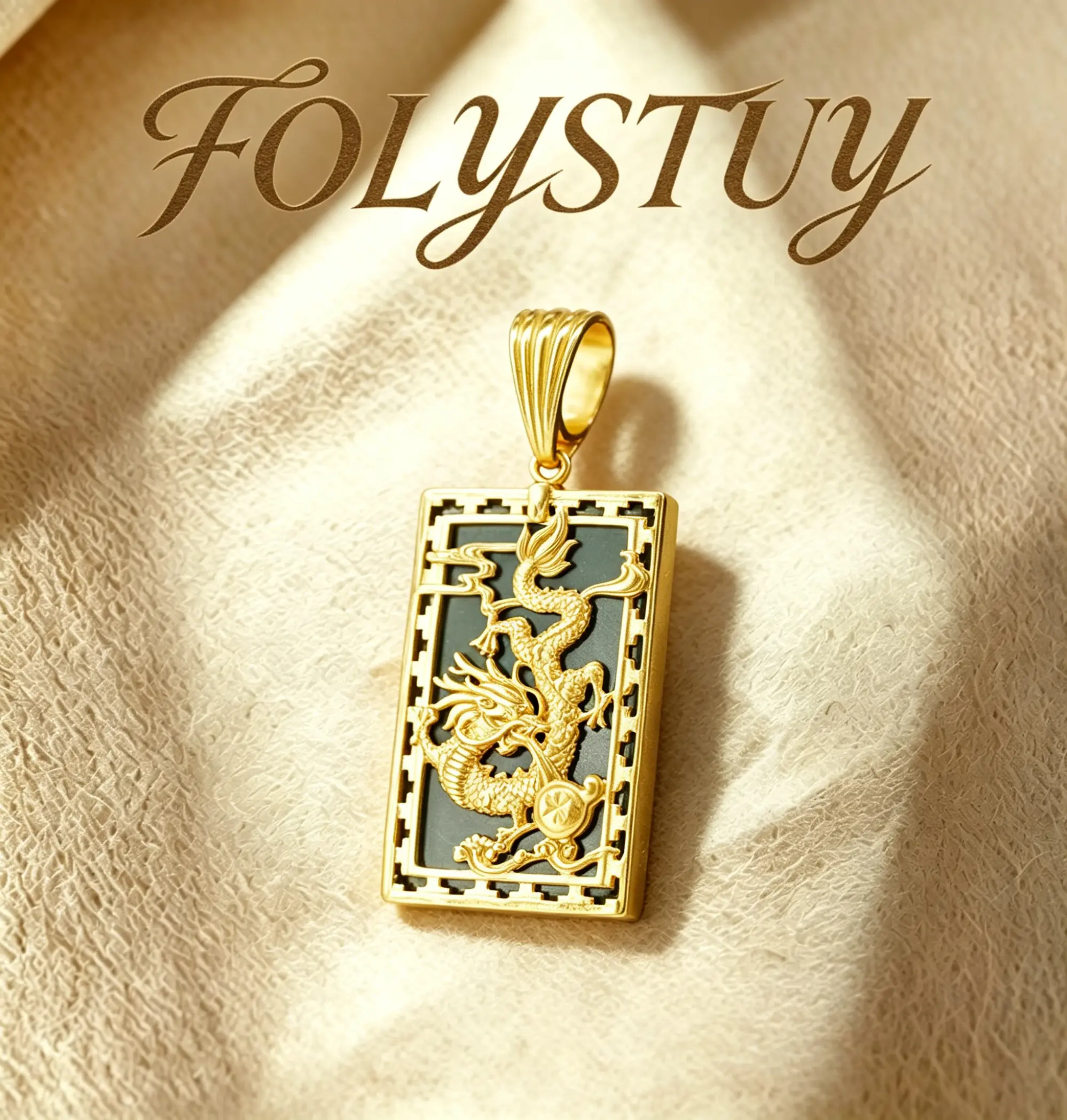 [70mm with 32mm Dragon Pendant]FOLYSTUY(YNK12) Dragon Pendant - Versatile Wear for Men & Unisex Style