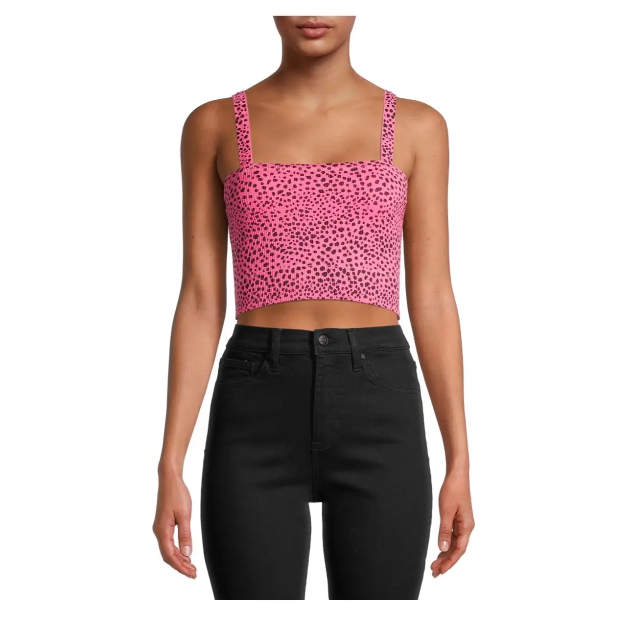 No Boundaries Juniors Seamless Ribbed Tube Top with Straps