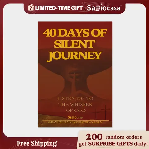 SabioCasa English version: "40-Day of Journey Silence" - A path to spiritual awakening. 40 days, 40 moments of silence, 40 encounters with God and oneself. Suitable as a gift.