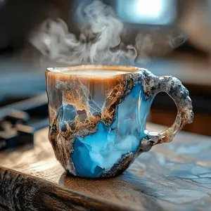 Natural Mineral Crystal Ceramic Coffee Cup, Amethyst Quartz Creative Mug, Home Office Travel Water Cup, Perfect Gift for Holidays