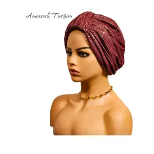 Luxury Ruby Sparkle Turban