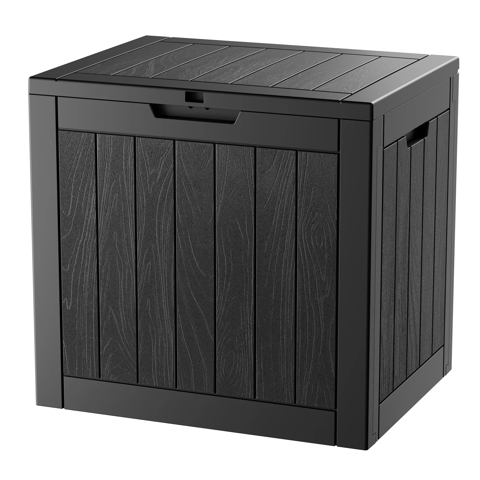 31-Gal Resin Deck Box, Weatherproof Outdoor Storage Box  – Large Home & Garden Organizer for Cushions, Tools, Pool Accessories