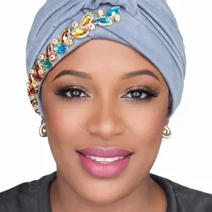 Women's Ethnic Style Head Wrap Hat, Fashionable Pleated Design, Perfect for Evening Parties & Weddings