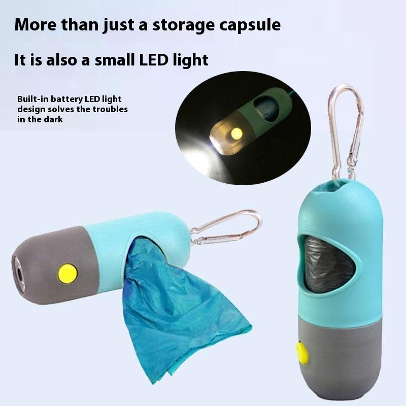 Led Light Pet Waste Bag Dispenser - For Dogs, & Cats - Dog Poop Scooper Bags - Waste Bags Holder Dispensers - Pet Clean Accessories Led Light Pet Waste Bag Dispenser - For Dogs, & Cats - Dog Poop Scooper Bags - Waste Bags Holder Dispensers - Pet Clean Accessories