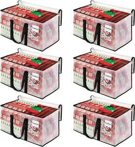 BlissTotes 6 Pack Moving Bags – 93L Heavy Duty Extra Large Storage Totes with Zipper & Reinforced Handles