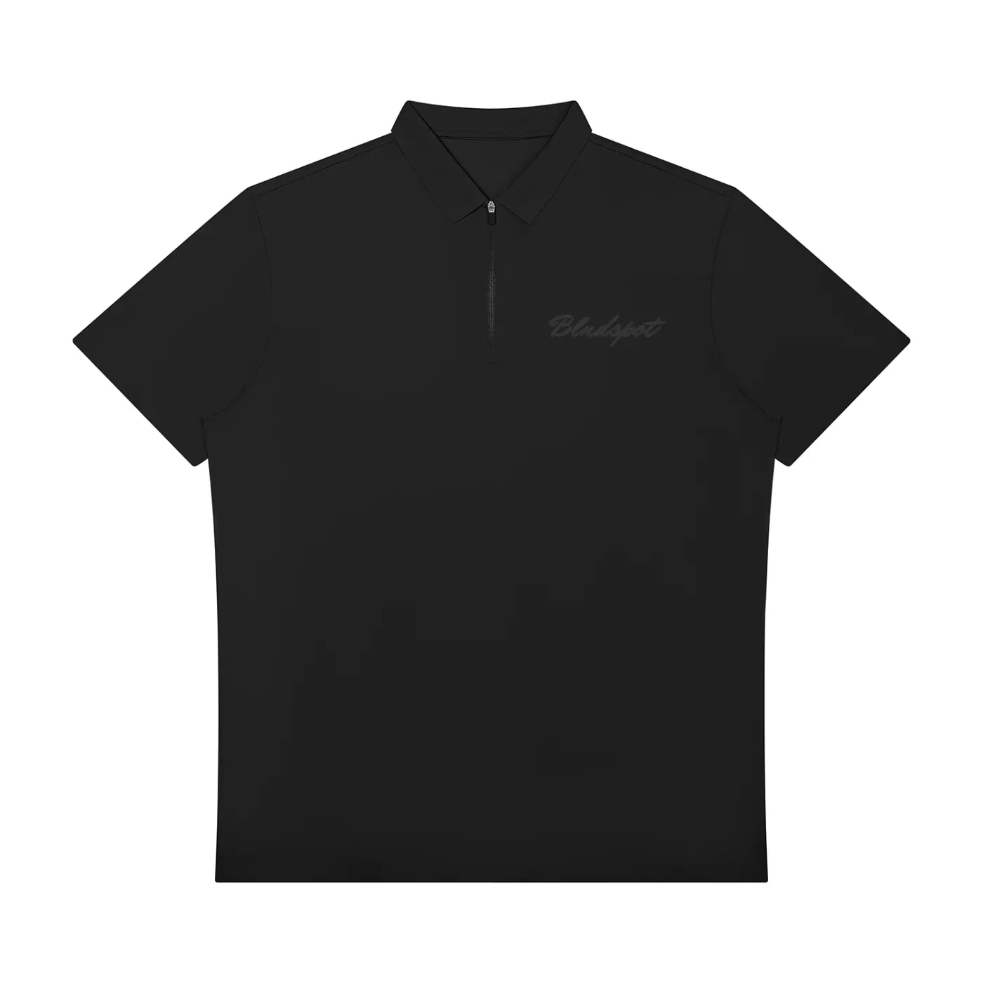Black Quarter-Zip Polo Shirt