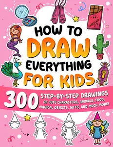How to Draw Everything for Kids: 300 Step-by-Step Drawings of Cute Characters, Animals, Food, Magical Objects, Gifts, and Much More!