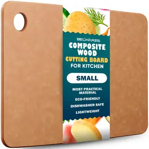 Small Composite Wood Fiber Cutting Board – 11.5 x 9 Inch | Rectangular Chopping Board with Hanging Hole - Dishwasher Safe, Heat-Resistant & Knife-Friendly- Ideal for Bread, Meat, Fruit & Vegetables - Daily Use Kitchen Essential