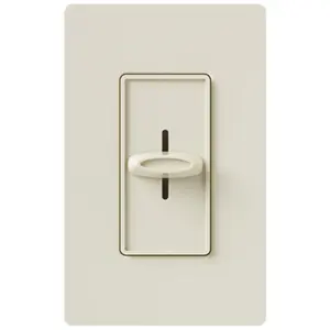 212 MAIN Lutron SFSQ-FH-LA 1.5A Single Pole Slide-Off Speed Control, UL Listed, Light Almond Ceiling Fan Compatible Fan Control