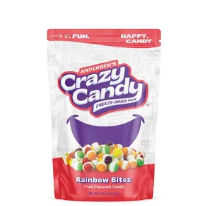 Andersen's Crazy Candy Freeze-Dried Rainbow Bites Fruit Flavored Crunchy Snack for Outdoor Activities and Trendy Gift Idea