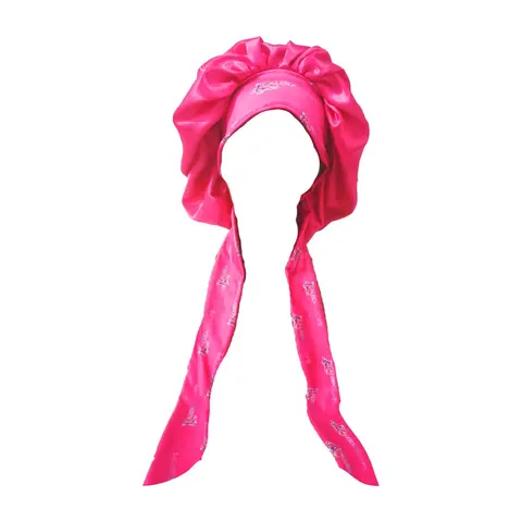 Pink Kaleidoscope Satin Bonnet