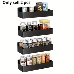 Magnetic Spice Rack Set, Large Capacity Space-Saving Design, No Drilling Required, Durable Kitchen Storage Solution