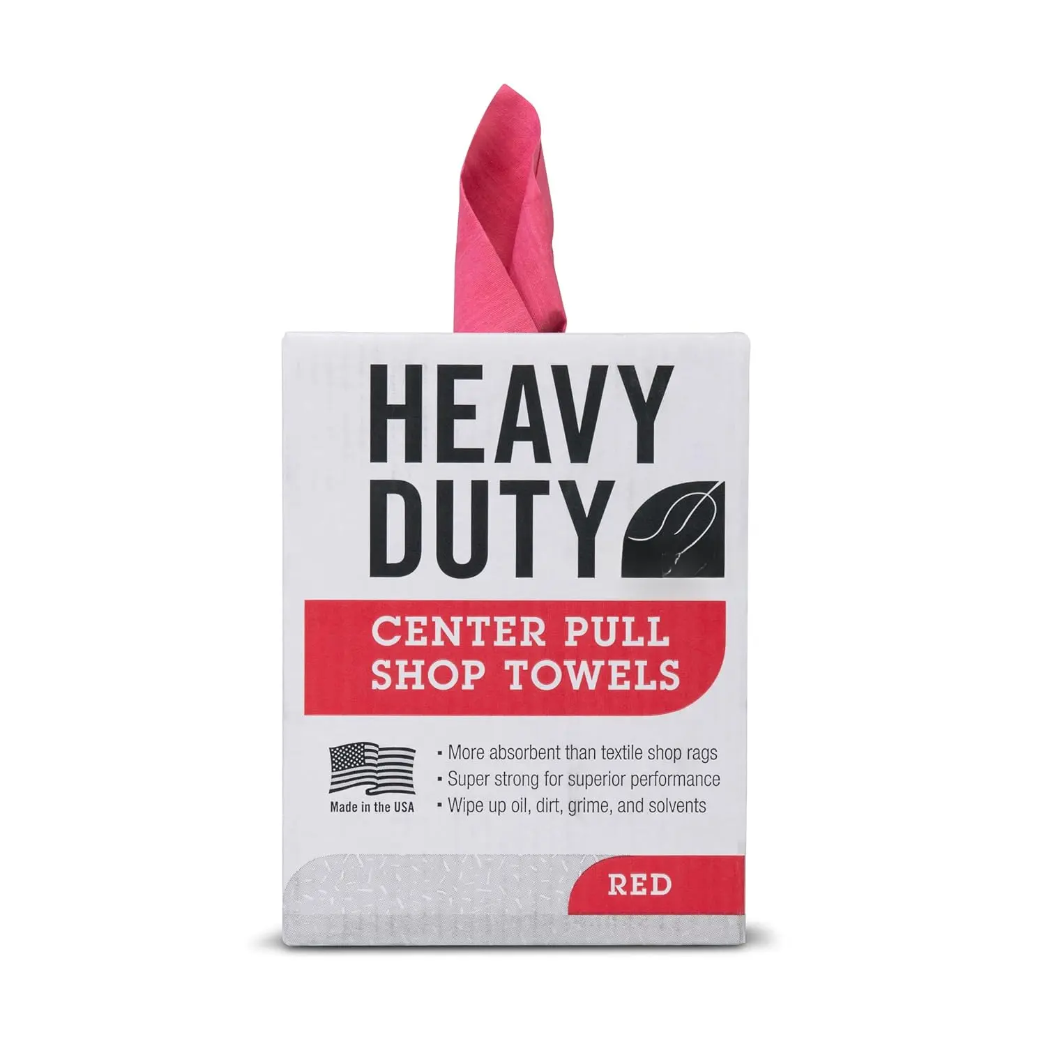 Towel Heavy Duty Center Pull Shop Towel Rags for Cleaning- (1 Box of 160 Sheets) Disposable Cleaning Towels - 9 x 12 inches - FT800 (Red)