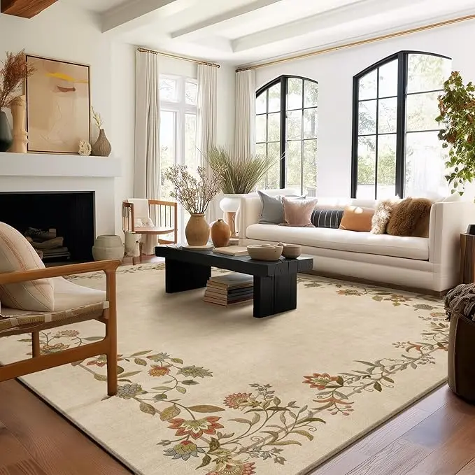 Edge Floral Cream Brown