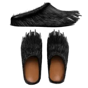 (100% Authentic) Bravest studio Black Bear Claw Mules