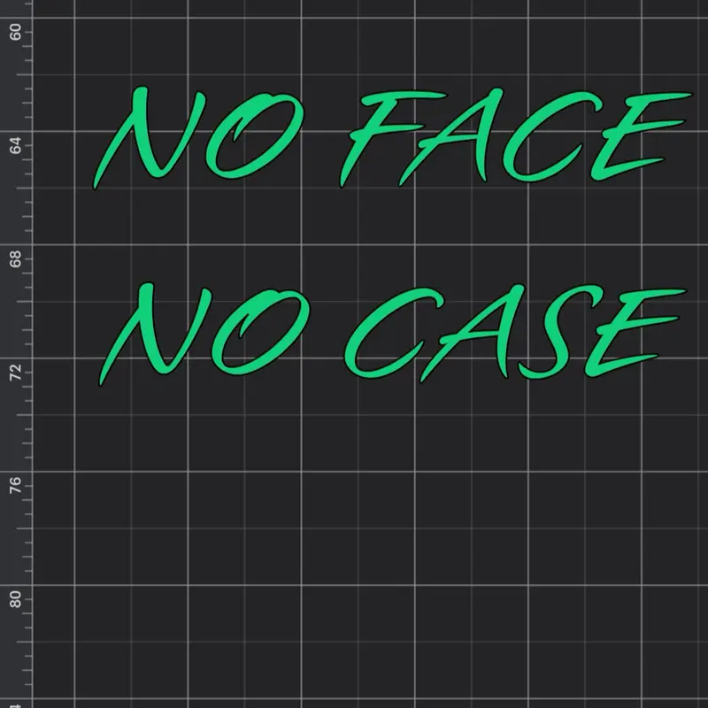 “No Face No Case” Vinyl Helmet Decals “No Face No Case” Vinyl Helmet Decals