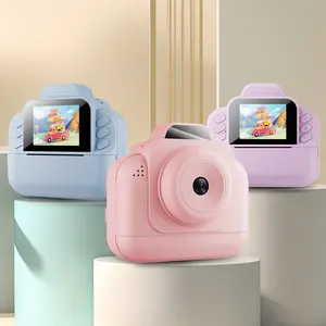 Mini Children's Camera Label Printer with 32G Memory Card Colored Pen Graffiti Toy Camera Three-Color Optional Thermal Printer for Kids