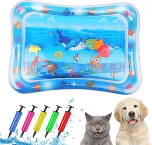 Interactive Sensory Water Play Mat for Cats & Kids - 2024 Cool Comfort Inflatable Tummy Time Mat with Thickened Water Sensor Technology