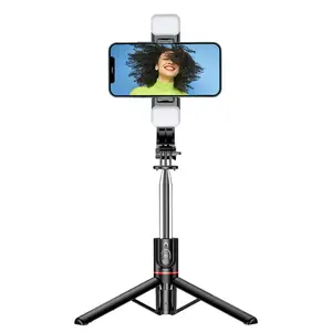 Wireless Remote Control Selfie Stick Tripod for Smartphone with Fill Light, Summer Adjustable Phone Tripod Stand with LED Selfie Light, Phone Accessories, Tripod with Light, Smartphone Accessories, Tripod Stabilizer