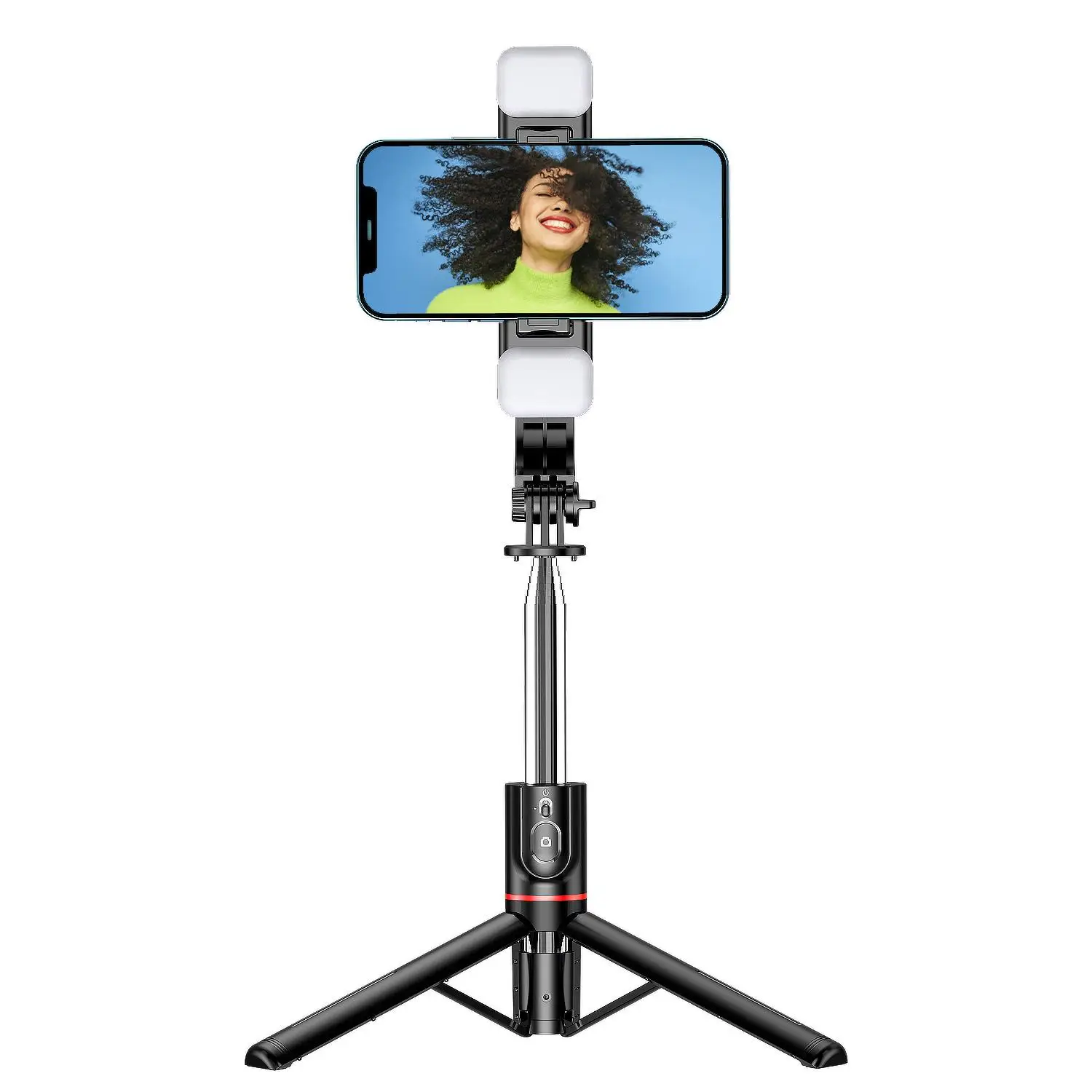 Wireless Remote Control Selfie Stick Tripod for Smartphone with Fill Light, Summer Adjustable Phone Tripod Stand with LED Selfie Light, Phone Accessor