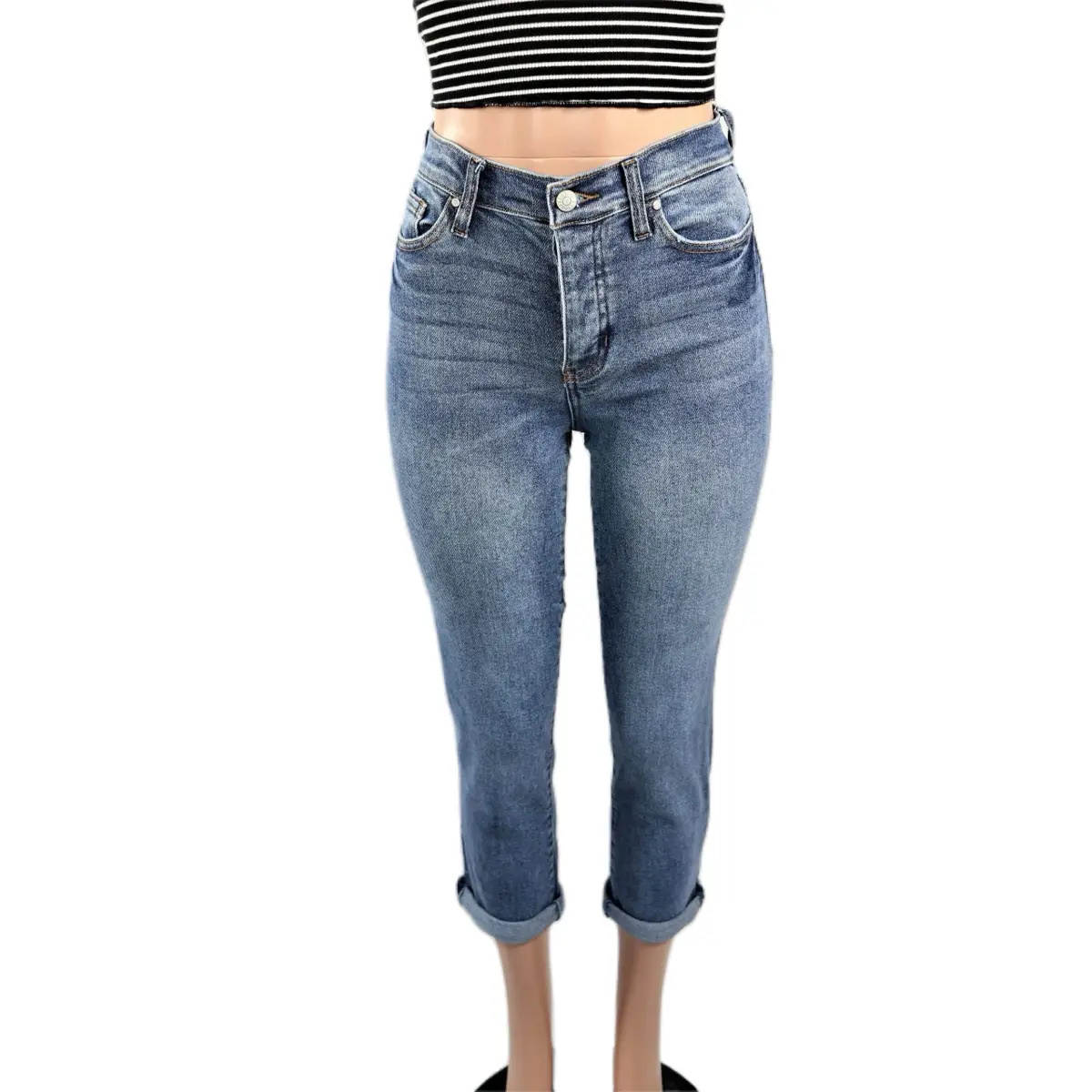 Nothing To It Mom Jeans baby tee baggy jeans mommy 90s straight High Waist Cotton Womenswear